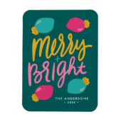 Merry & Bright Christmas Lights Non-Foto Urlaub Magnet (Vertikal)