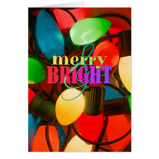 Merry & Bright Christmas Lights - Postkarte (Vorne)
