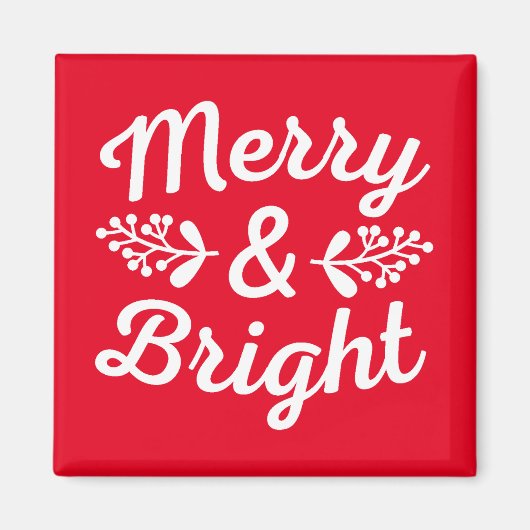 Merry & Bright Christmas Magnet (Vorne)