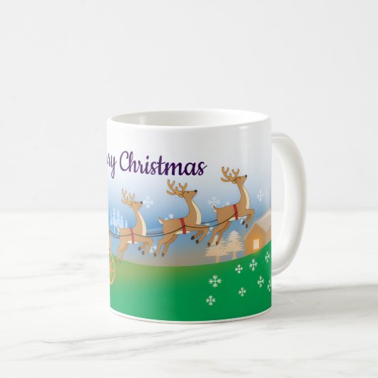 Merry & Bright Christmas Mug Kaffeetasse (VorderseiteRechts)