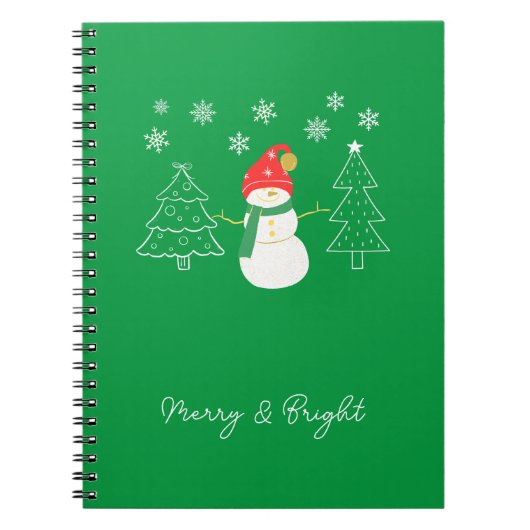 Merry & Bright Christmas Notizblock (Vorderseite)