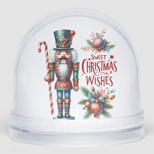 Merry & Bright & Christmas Nutcracker Schneekugeln (Vorderseite)