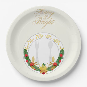 Merry & Bright Christmas Pappteller