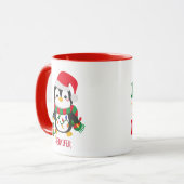 Merry & Bright Christmas Penguin Tasse (Vorderseite Links)