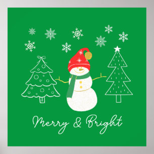 Merry & Bright Christmas Poster
