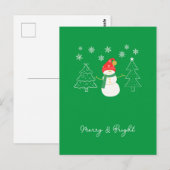 Merry & Bright Christmas Postkarte (Vorne/Hinten)