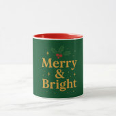 Merry & Bright Christmas Quote Tasse (Zentrum)