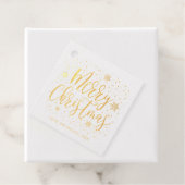 Merry & Bright Christmas Real Gold Foil Geschenk T Geschenkanhänger (Mit Box)
