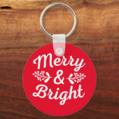 Merry & Bright Christmas Schlüsselanhänger (Vorderseite)