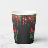 MERRY & BRIGHT CHRISTMAS SCRIPT CUSTOM MONOGRAMM PAPPBECHER (Rechts)