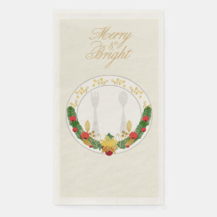 Merry & Bright Christmas Serviette