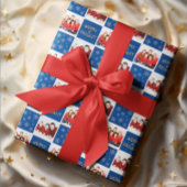 Merry & Bright Christmas Snowflake Foto Geschenkpapier Set