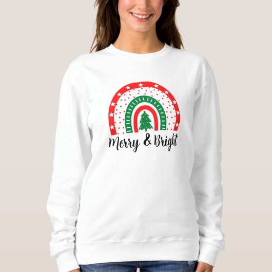 Merry & Bright Christmas Sweatshirt (Vorderseite)