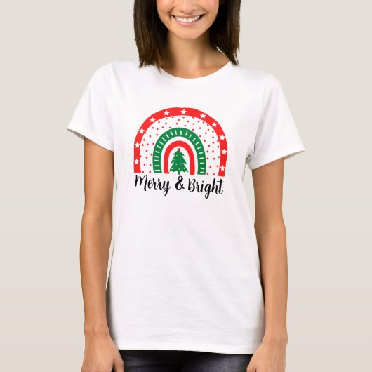 Merry & Bright Christmas T - Shirt (Vorderseite)