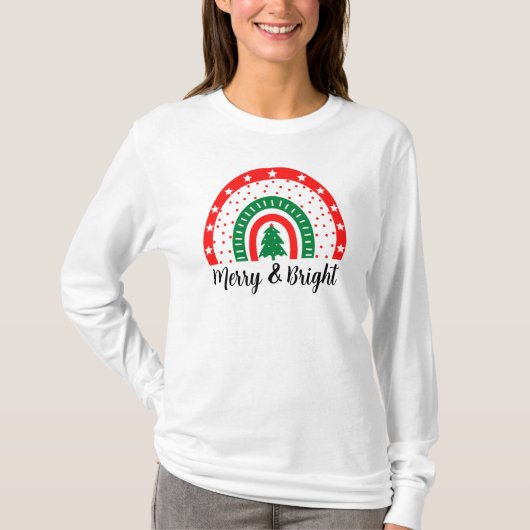 Merry & Bright Christmas T - Shirt (Vorderseite)
