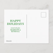 Merry & Bright Christmas Tree Feiertagspostkarte (Rückseite)