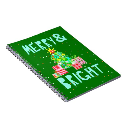 Merry & Bright Christmas Tree Notizblock (Rechte Seite)
