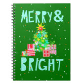Merry & Bright Christmas Tree Notizblock (Vorderseite)