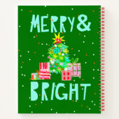 Merry & Bright Christmas Tree Notizblock (Rückseite)
