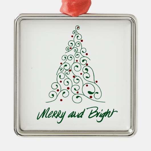 Merry & Bright Christmas Tree Ornament (Vorne)