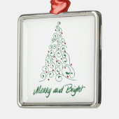 Merry & Bright Christmas Tree Ornament (Links)