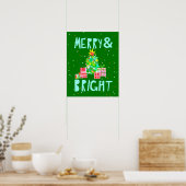 Merry & Bright Christmas Tree Poster (Küche)