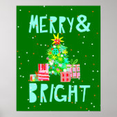 Merry & Bright Christmas Tree Poster (Vorne)