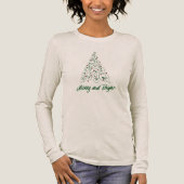 Merry & Bright Christmas Tree t-shirt Tri-Blend Shirt (Vorderseite)