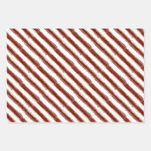 Merry & Bright Christmas Trees & Stripes Set von 3 Geschenkpapier Set (Vorderseite 3)