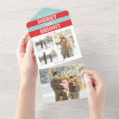 Merry & Bright Christmas Tri-Fold Cards All In One Einladung (Abreißen)