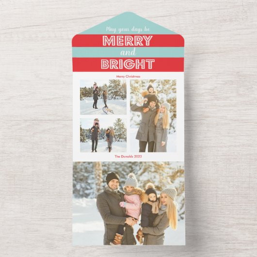 Merry & Bright Christmas Tri-Fold Cards All In One Einladung (Innen Boden)