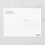 Merry & Bright Christmas Typografy Foto Postcard Postkarte (Rückseite)