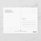 Merry & Bright Christmas Typografy Foto Postcard Postkarte (Rückseite)