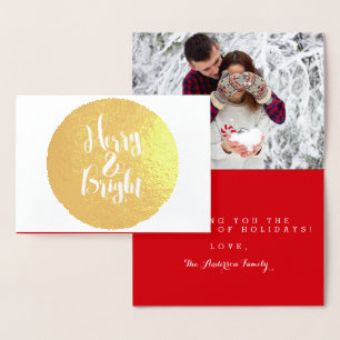 Merry & Bright Classic Snowflakes Foto Thema Folienkarte