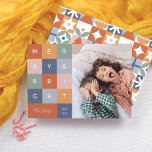 Merry & Bright Colorful Modern Christmas Foto Folien Feiertagskarte<br><div class="desc">Geben Sie Ihren Weihnachtskarten ein Glanzlicht mit Goldfolie, Silber oder Rose! Feiern Sie die Saison stilvoll mit unserer "Merry & Bright" Foto-Folienkarte, einem kühlen und lebendigen Design, das perfekt für diejenigen ist, die eine lustige, moderne Drehung auf Tradition Liebe. Mit farbenfrohen Quadraten in Orange, Gelb, Grün, Rosa und Blau, jeder...</div>