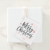 Merry & Bright Coral Red Christmas Geschenk Tag Geschenkanhänger (Beispiel)
