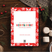 Merry Bright Couple's Snowflake Foto Weihnachten