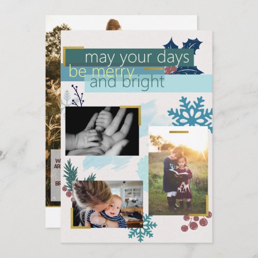 Merry & Bright Custom Foto Collection Weihnachten (Vorne/Hinten)