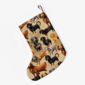 Merry & Bright Dackel Kleiner Weihnachtsstrumpf (Rückseite (Hängend))