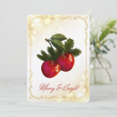 Merry & Bright Einladung (Stehend Vorderseite)