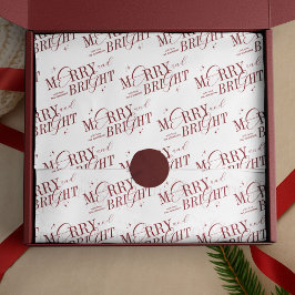 Merry & Bright Eleganter Individuelle Name Weihnac Seidenpapier