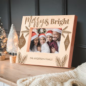 Merry & Bright Familiennamen Christmas Keepake Geätzte Rahmen