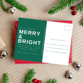 Merry Bright Family Foto Weihnachtsfeiertag Postkarte