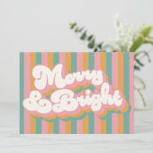 Merry & Bright farbenfroh Retro Weihnachten Non-Fo (Stehend Vorderseite)