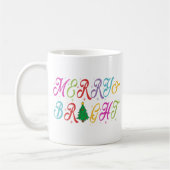 Merry & Bright farbenfrohe Weihnachtsbaume Festiva Kaffeetasse (Links)