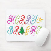Merry & Bright farbenfrohe Weihnachtsbaume Festiva Mousepad (Mit Mouse)