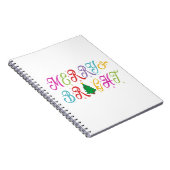 Merry & Bright farbenfrohe Weihnachtsbaume Festiva Notizblock (Rechte Seite)