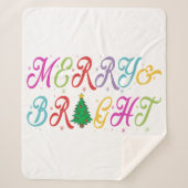 Merry & Bright farbenfrohe Weihnachtsbaume Festiva Sherpadecke (Vorderseite)