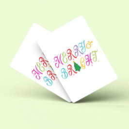 Merry & Bright farbenfrohe Weihnachtsbaume Festiva Spielkarten