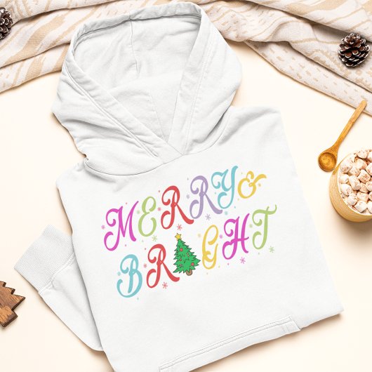 Merry & Bright farbenfrohe Weihnachtsbaume Frauen Hoodie